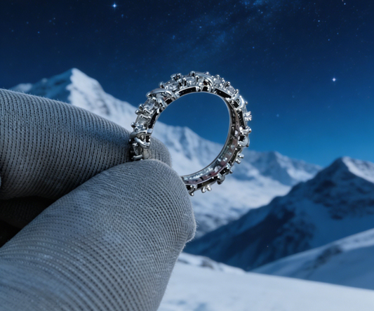Women’s Eternity Promise Ring | Dainty Stackable Band with Round Cut Cubic Zirconia for Engagement & Daily Wear