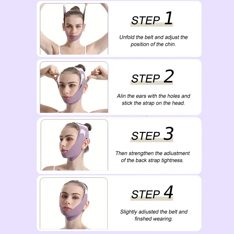 1PCS Summer V Line Face Lifting Strap, Neck Lift Jaw Tightening Exerciser, Face Lift Tape Remover, Jaw Line Sculptor Eliminator, Mask Shaper for Jawline, Chin Strap for Sleeping, Double Chin Reducer for Women