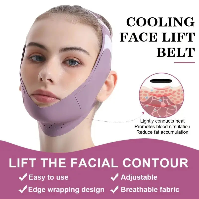 1PCS Summer V Line Face Lifting Strap, Neck Lift Jaw Tightening Exerciser, Face Lift Tape Remover, Jaw Line Sculptor Eliminator, Mask Shaper for Jawline, Chin Strap for Sleeping, Double Chin Reducer for Women