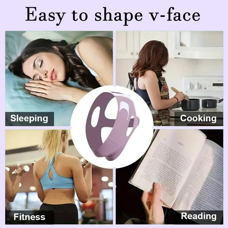 1PCS Summer V Line Face Lifting Strap, Neck Lift Jaw Tightening Exerciser, Face Lift Tape Remover, Jaw Line Sculptor Eliminator, Mask Shaper for Jawline, Chin Strap for Sleeping, Double Chin Reducer for Women